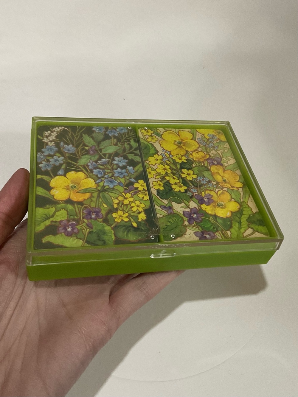 Vintage Hallmark playing cards 2 box set green